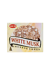 White Musk Cone Incense - 1