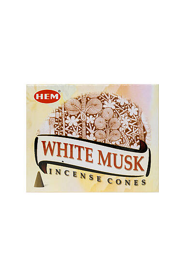 White Musk Cone Incense - 1
