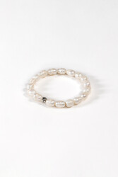 White Pearl Natural Stone Bracelet - 