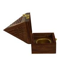 Wooden Cone Incense Burner Box - 6