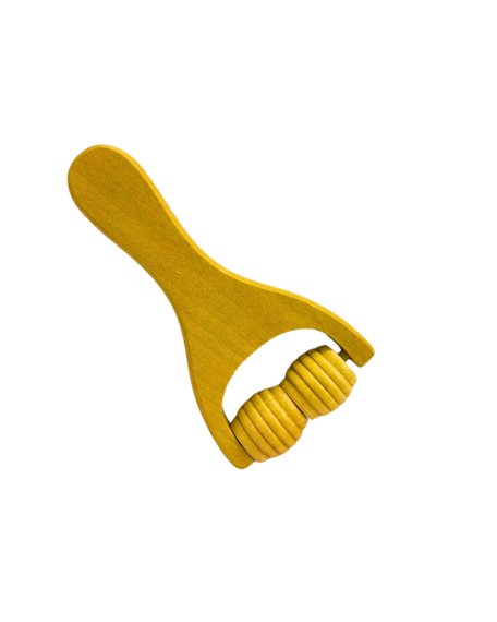 Wooden Double Roller Massage Tool – Natural Wood, Effective & Relaxing Massage - 2