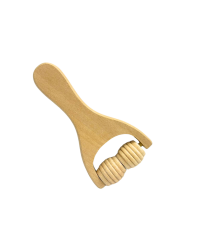Wooden Double Roller Massage Tool – Natural Wood, Effective & Relaxing Massage - 1