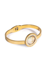 Yearnacık Stone Cuff Stainless Steel Bracelet - 2