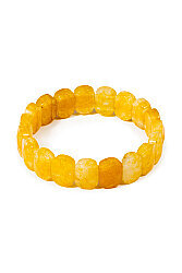 Yellow Calcite Natural Stone Rolex Oval Bracelet - 