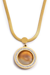 Yılancık Stone Steel Necklace (4) - 2